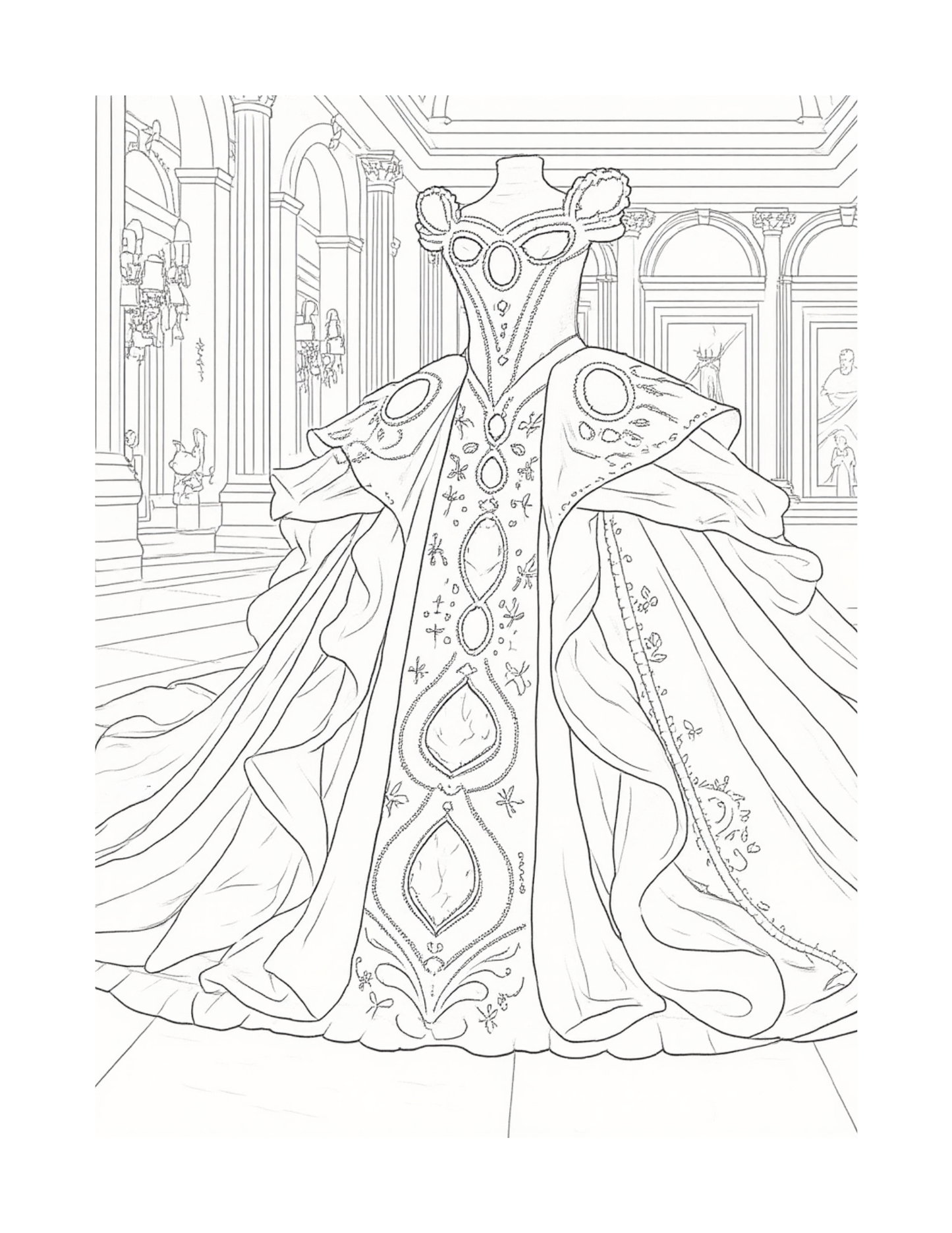 Royal Princess Ball Gowns - Coloring Book (Download Digital Flipbook) The Soul of Serendipity