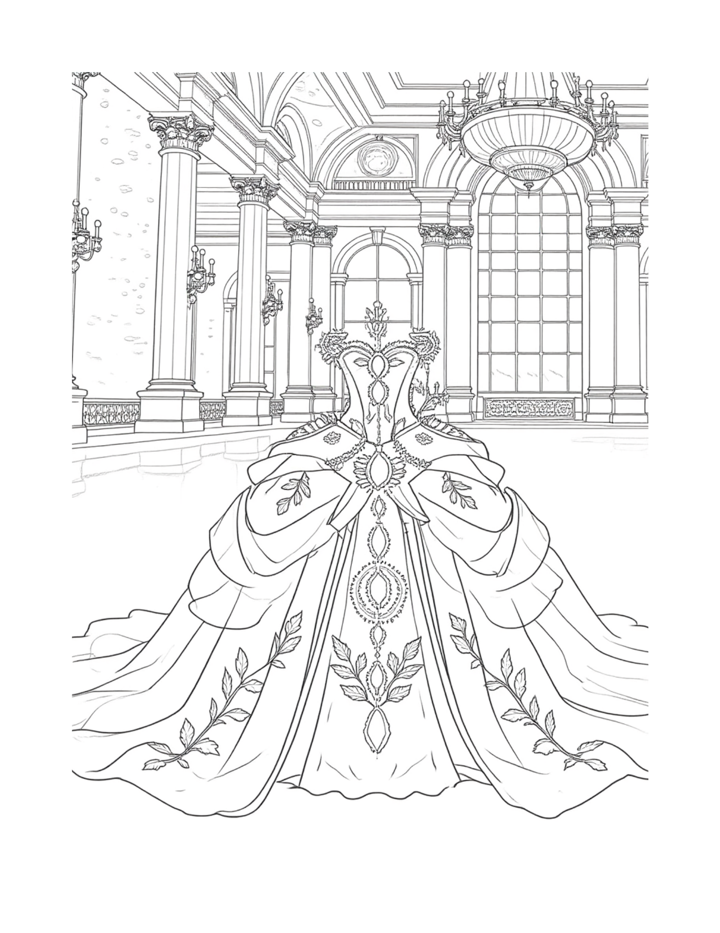 Royal Princess Ball Gowns - Coloring Book (Download Digital Flipbook) The Soul of Serendipity