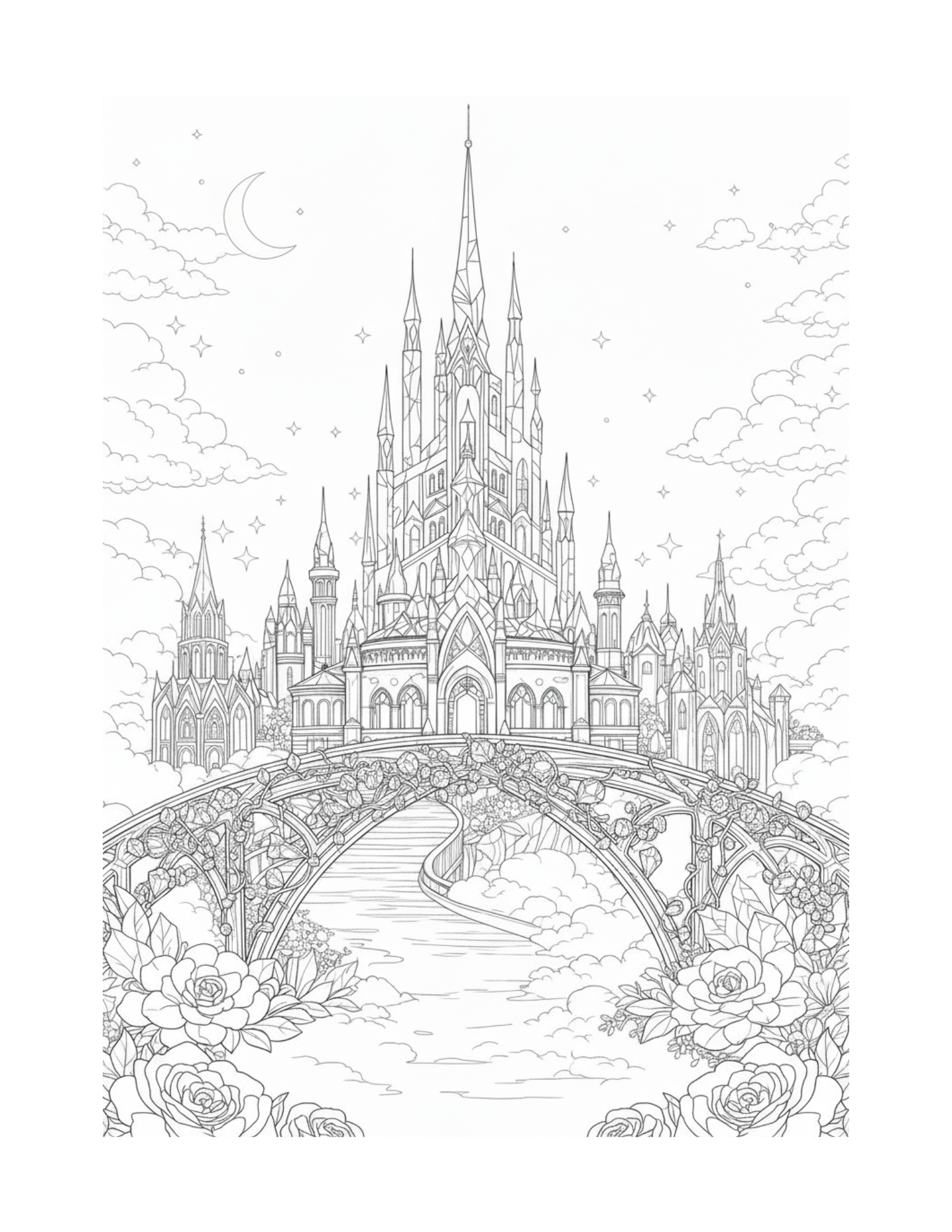 Crystal Realms Coloring Book - For Stress Relief (Download Digital Flipbook) The Soul of Serendipity