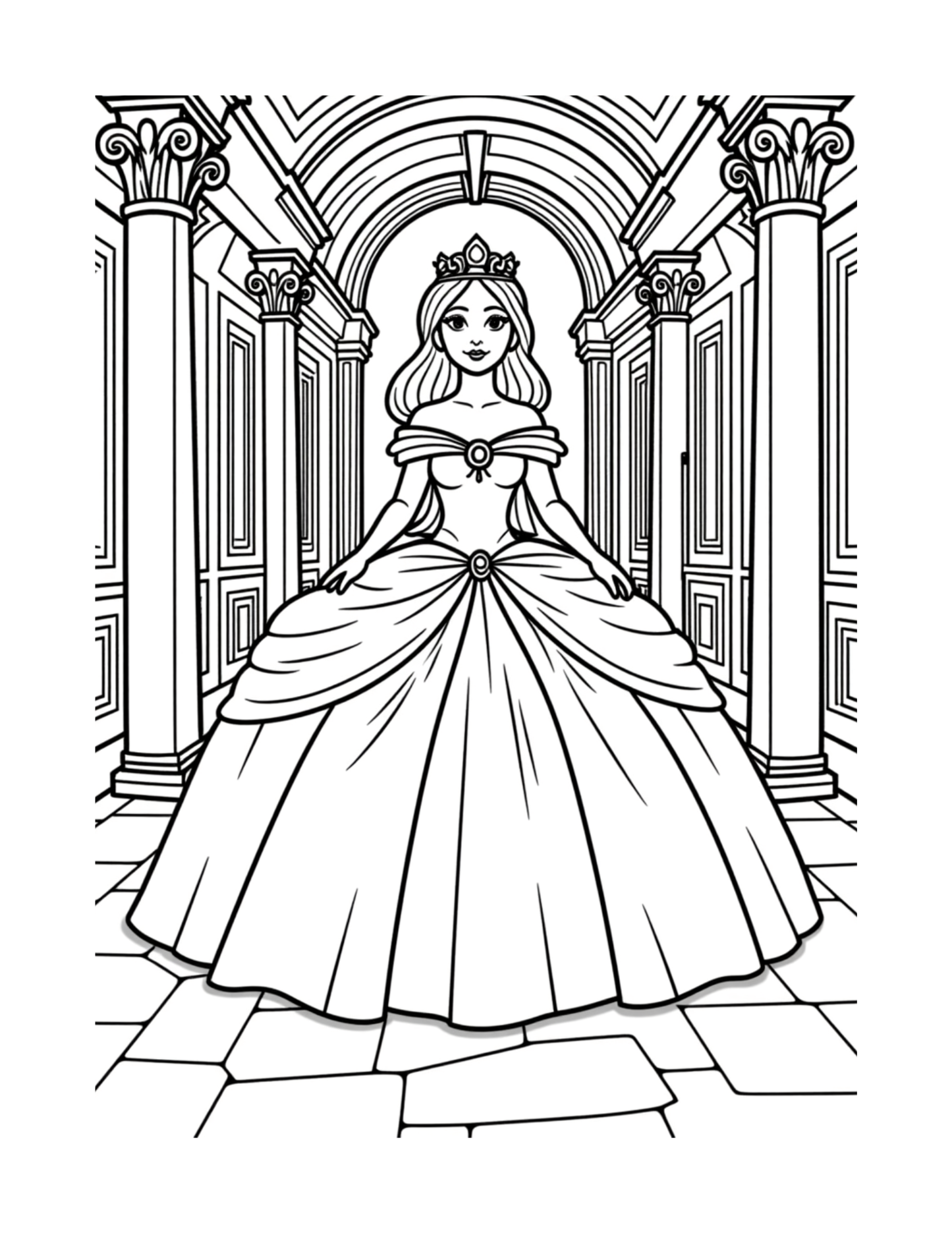 Royal Princess Ball Gowns - Coloring Book (Download Digital Flipbook) The Soul of Serendipity