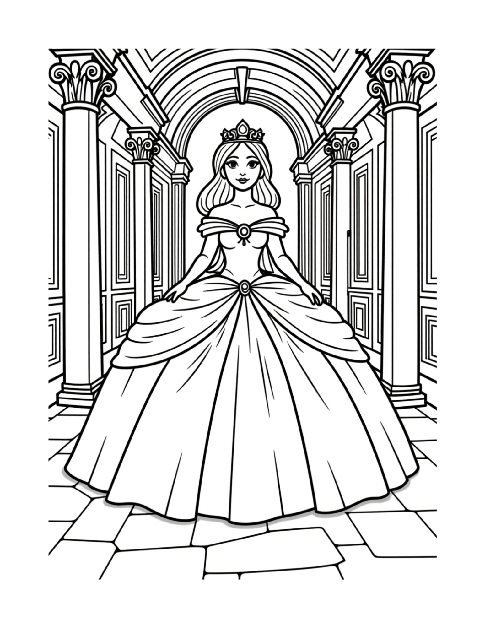 Royal Princess Ball Gowns - Coloring Book (Download Digital Flipbook) The Soul of Serendipity