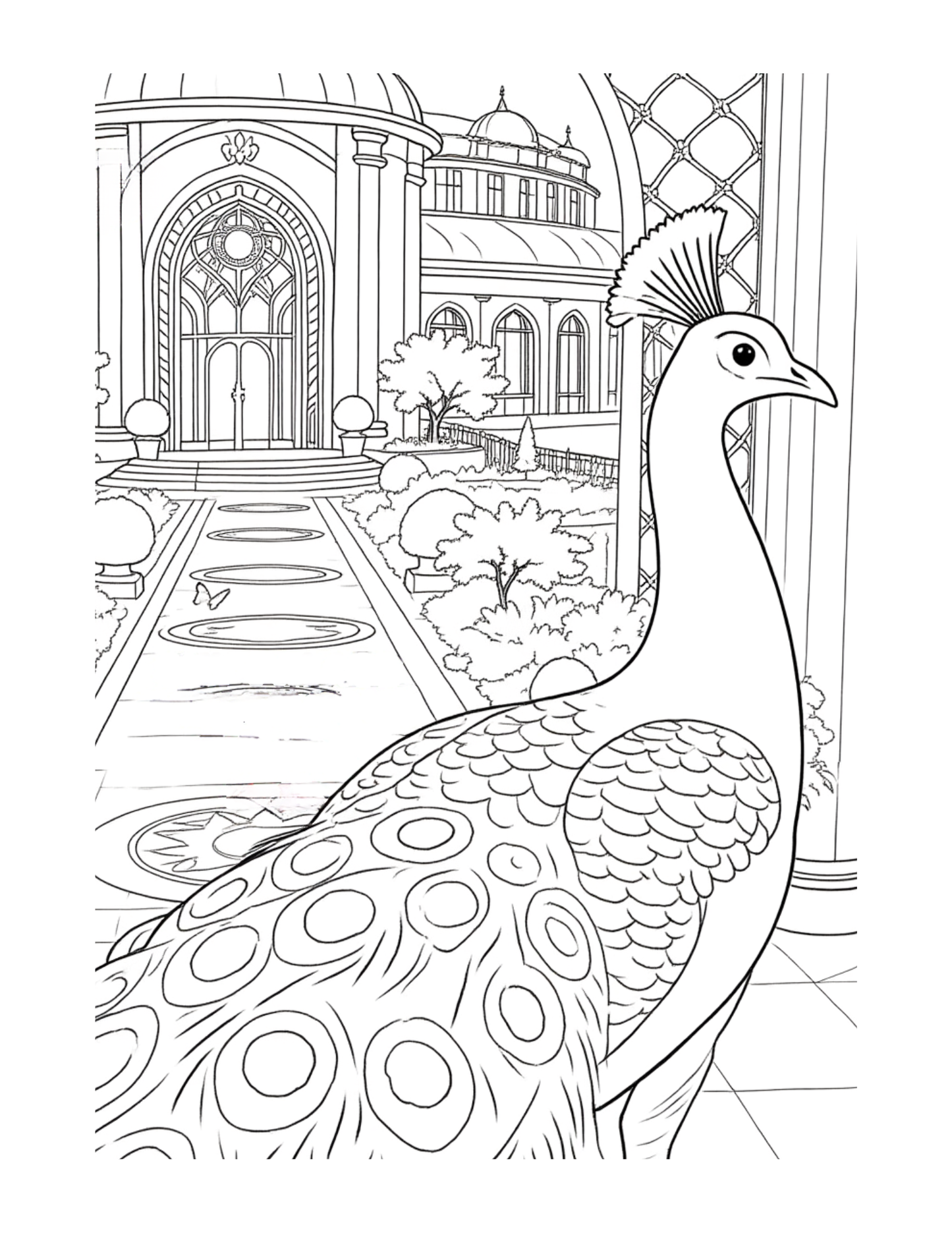 Sky Palace Garden Tour Coloring Book For Relaxation & Mindfulness (Download Digital Flipbook)