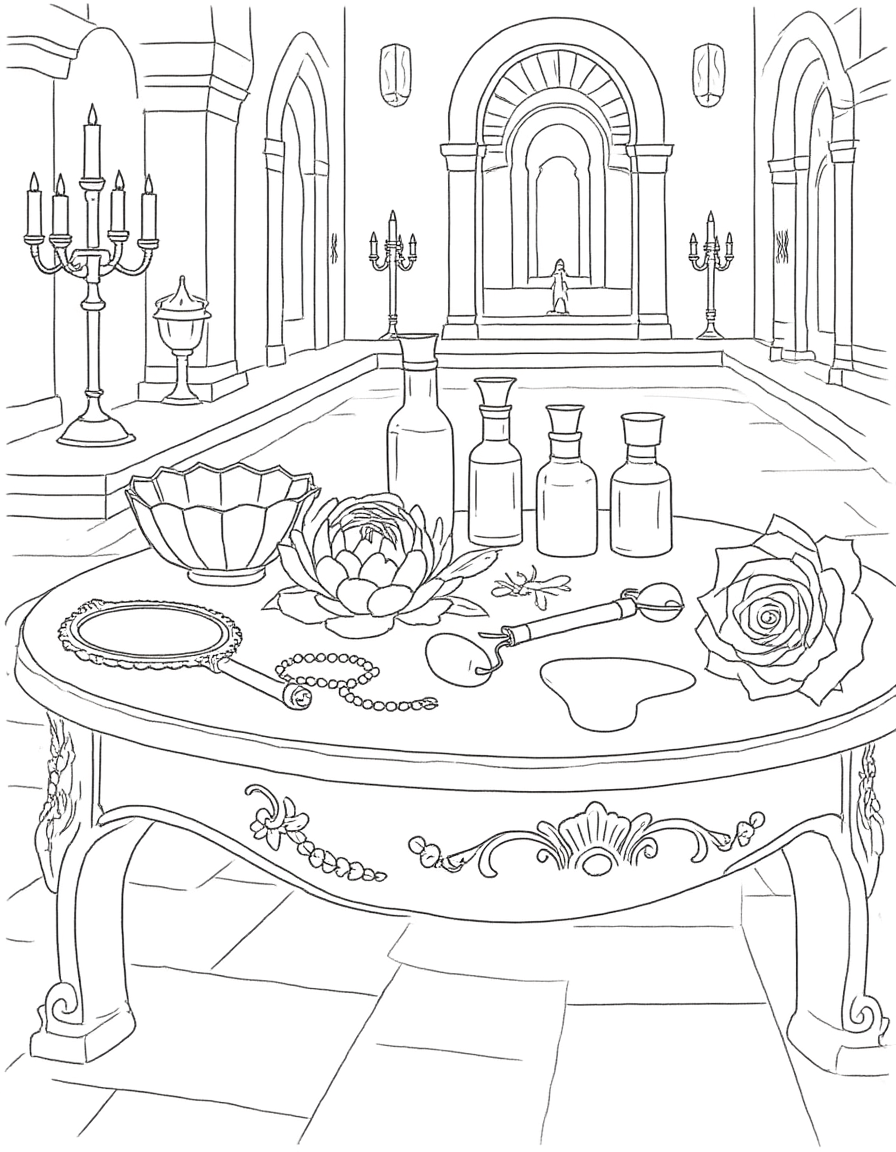 3 Luxury Spa Coloring Pages (Digital Download)
