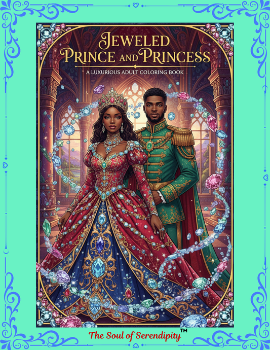 Jeweled Prince and Princess Coloring Book (Download Digital Flipbook)
