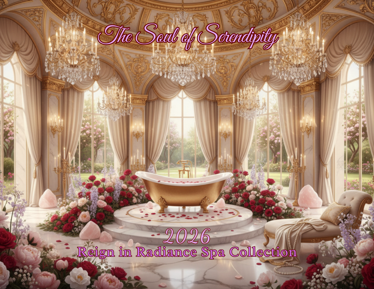 2026 Reign in Radiance — A Spa Luxe 2026 Wall Calendar