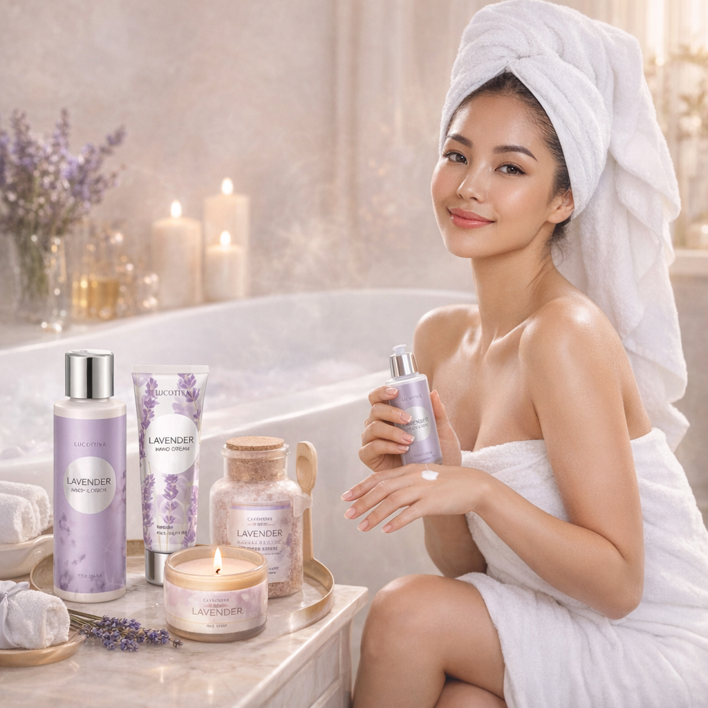 Lavender Spa Gift Basket: 9-Piece Self-Care Set for Women The Soul of Serendipity