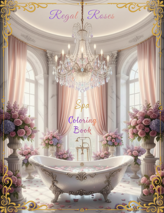 Regal Roses Spa Coloring Book (Download Digital Flipbook)