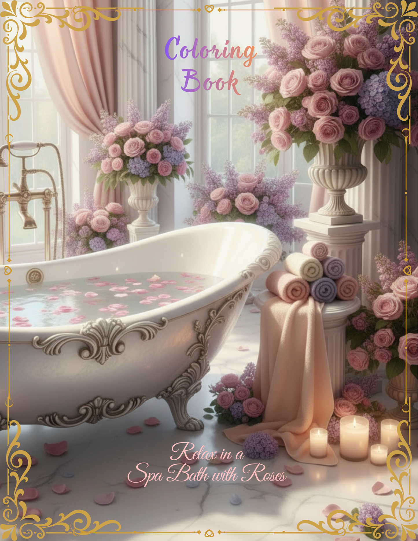 Regal Roses Spa Coloring Book (Download Digital Flipbook)