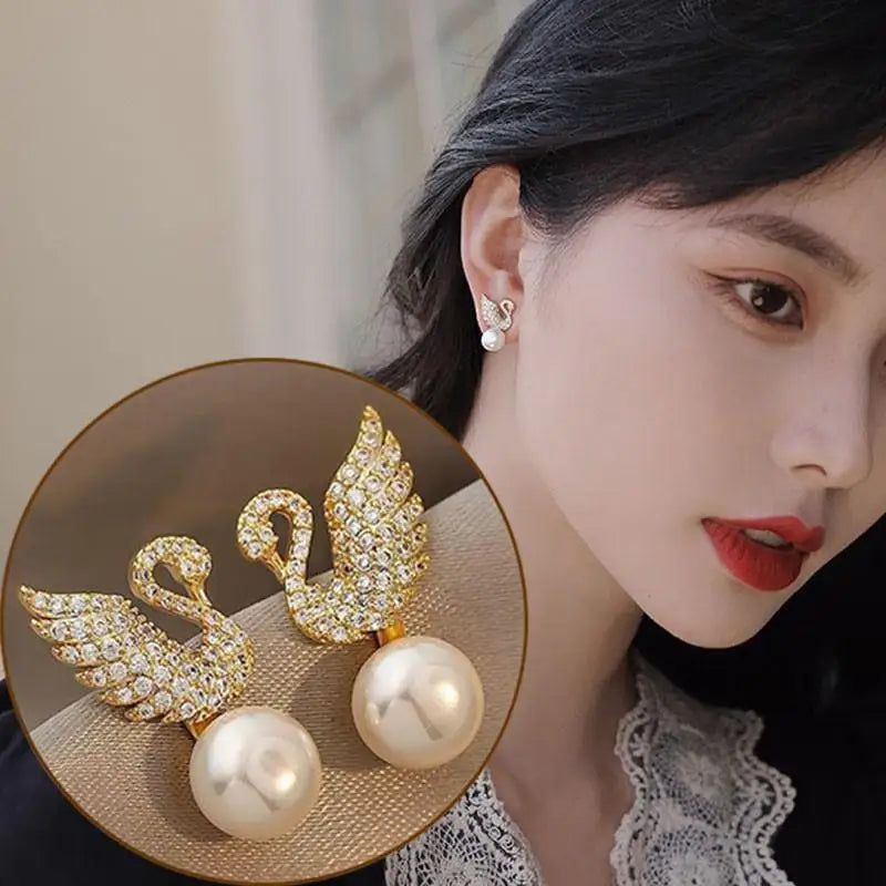 Crystal Swan and Crystal Butterfly Earrings The Soul of Serendipity