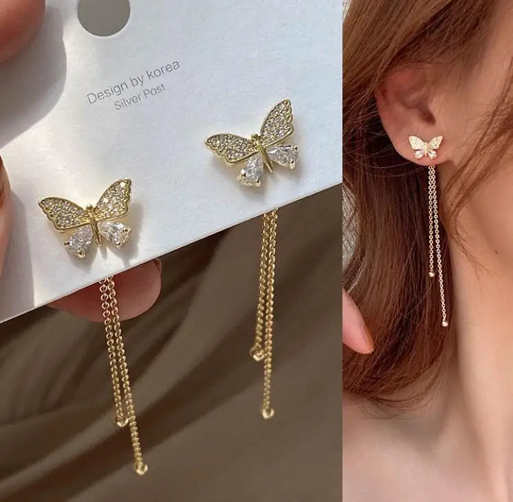 Crystal Swan and Crystal Butterfly Earrings The Soul of Serendipity
