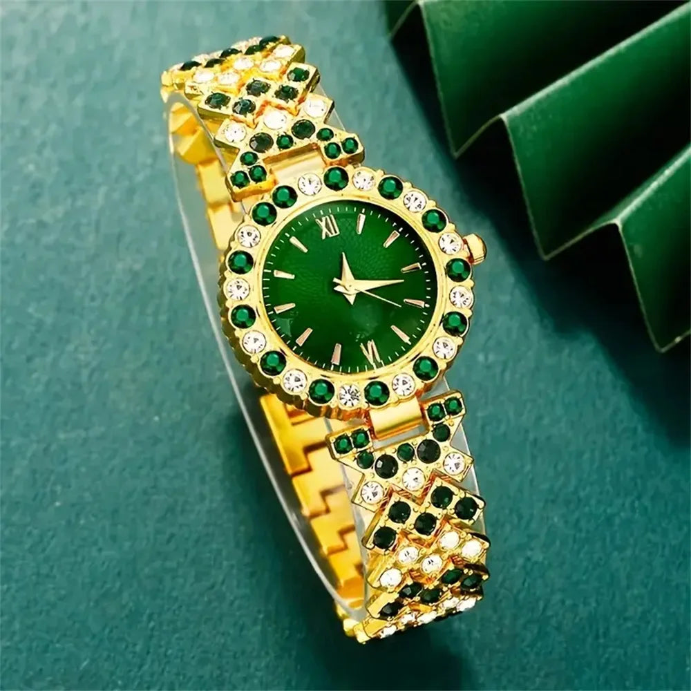 Emerald 6-Piece Women's Watch & Jewelry Gift Set The Soul of Serendipity