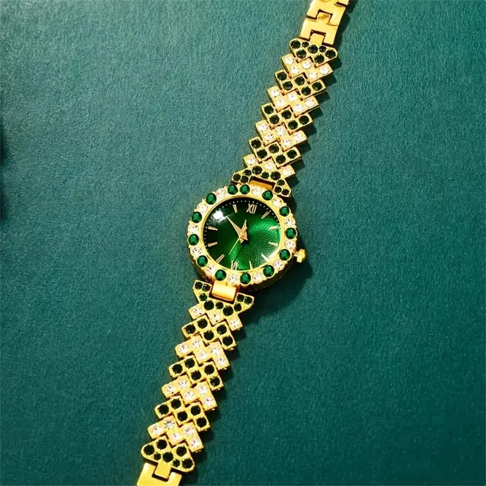 Emerald 6-Piece Women's Watch & Jewelry Gift Set The Soul of Serendipity