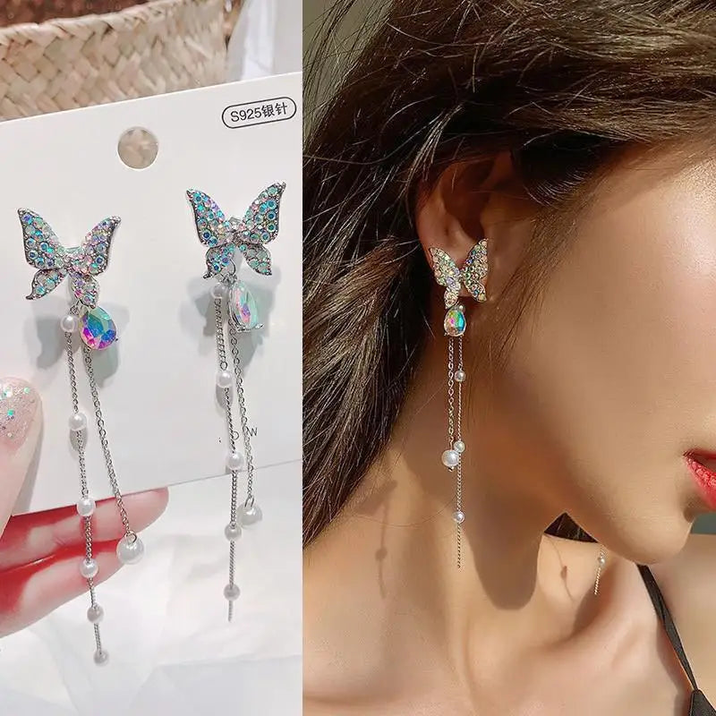 Crystal Swan and Crystal Butterfly Earrings The Soul of Serendipity