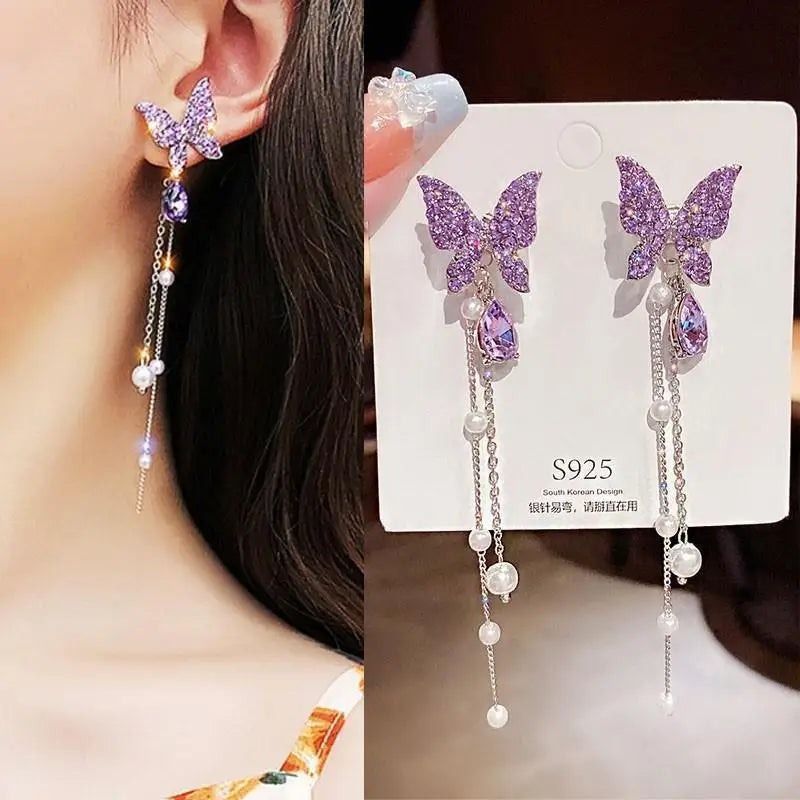 Crystal Swan and Crystal Butterfly Earrings The Soul of Serendipity