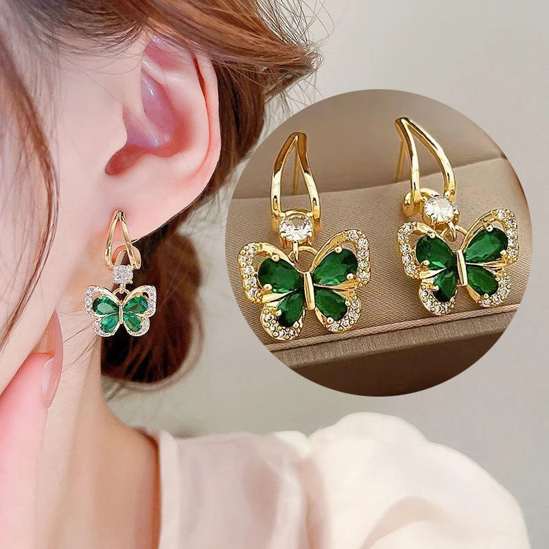 Crystal Swan and Crystal Butterfly Earrings The Soul of Serendipity