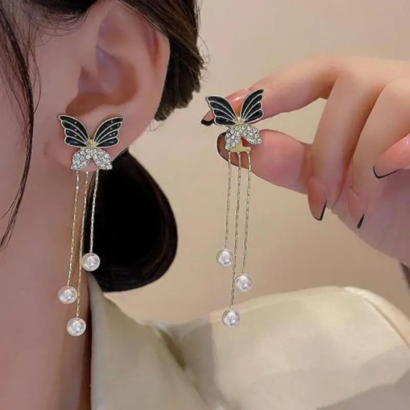 Crystal Swan and Crystal Butterfly Earrings The Soul of Serendipity