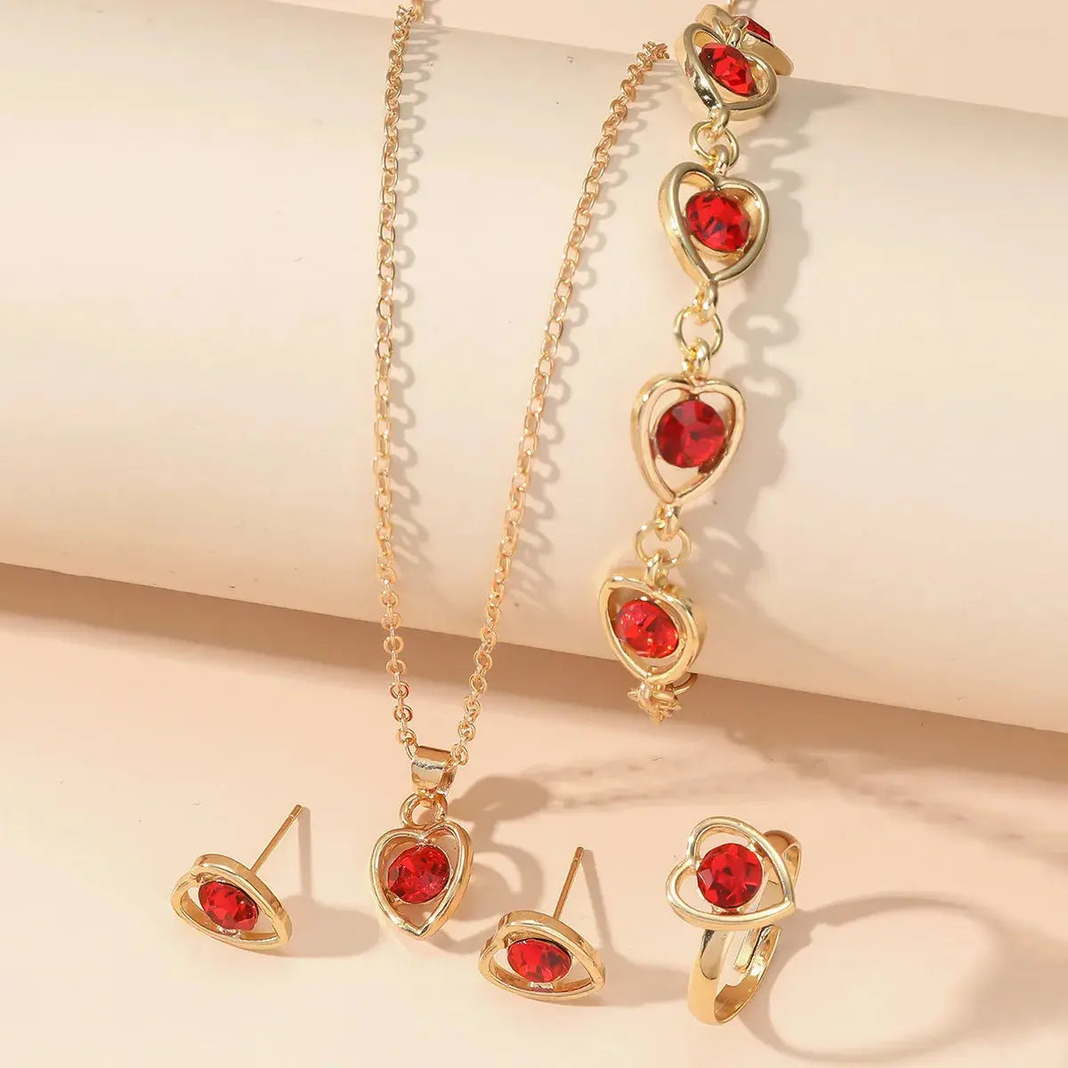 Crystal Jewelry Set | 4-Piece Heart Collection The Soul of Serendipity