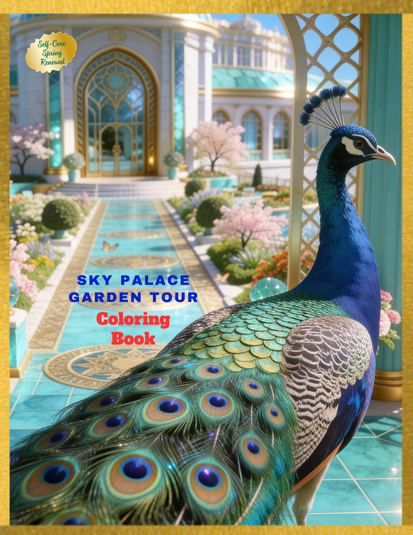 Sky Palace Garden Tour Coloring Book For Relaxation & Mindfulness (Download Digital Flipbook)