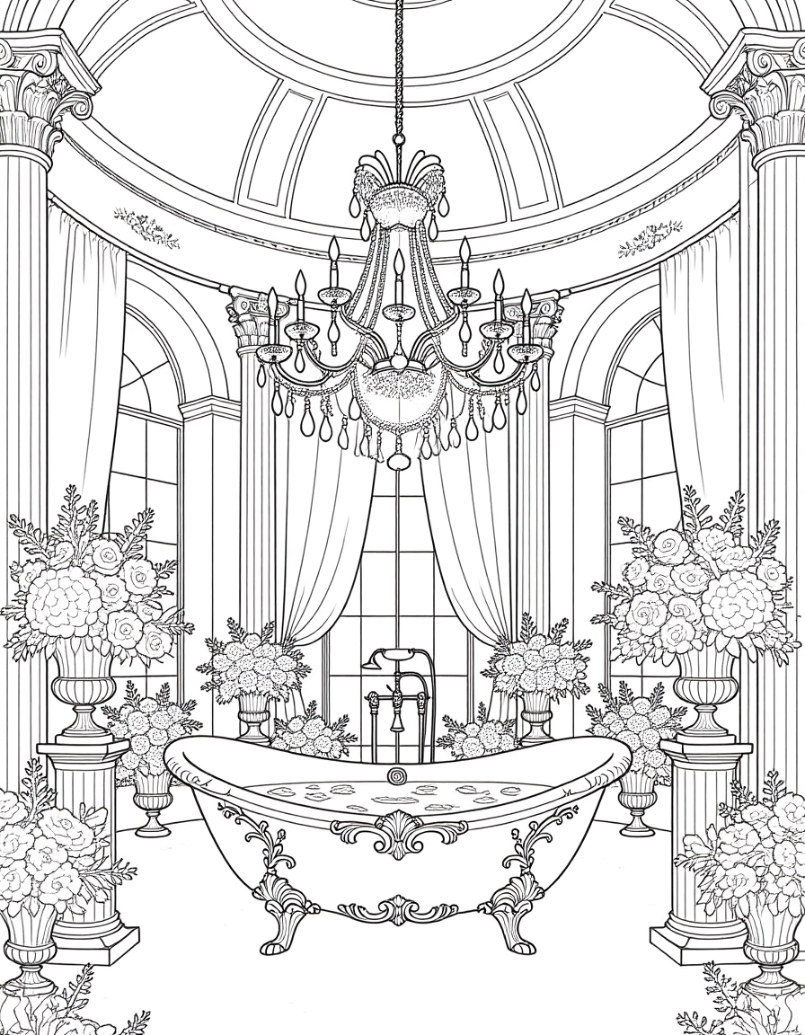 Regal Roses Spa Coloring Book (Download Digital Flipbook)